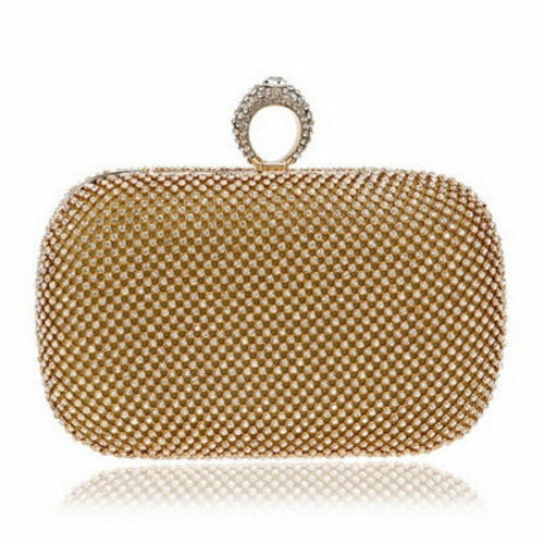 Diamond-Studded  Clutch Bags With Chain Shoulder