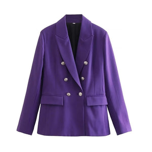 Double Breasted Padded Blazer