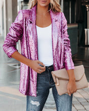 Load image into Gallery viewer, Sequin Lapel Blazer Jacket
