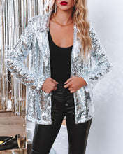 Load image into Gallery viewer, Sequin Lapel Blazer Jacket
