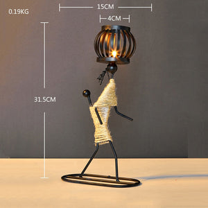Creative Iron Candle Holder for Home Decor
