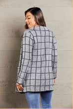 Load image into Gallery viewer, Double Take Printed Open Front Lapel Collar Cardigan with Pockets
