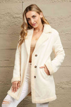 Load image into Gallery viewer, Double Take Lapel Collar Teddy Lining Longline Coat
