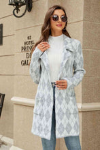 Load image into Gallery viewer, Double Take Printed Open Front Lapel Collar Cardigan with Pockets
