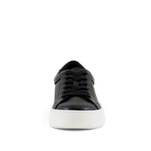 Load image into Gallery viewer, Women&#39;s Manila Perf Lace up Sneaker Black
