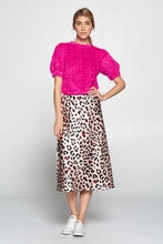 Load image into Gallery viewer, Leopard Print Satin Skirt
