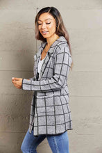 Load image into Gallery viewer, Double Take Printed Open Front Lapel Collar Cardigan with Pockets
