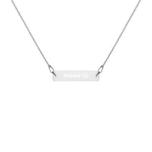 Load image into Gallery viewer, Engraved Silver Bar Chain Necklace
